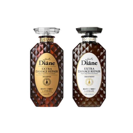 Moist Diane Extra Damage Repair Shampoo & Treatment Set (450 ml each)