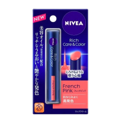 Nivea Rich Care & Coloring Lip Balm – French Pink SPF 20 PA++ (2 gm)